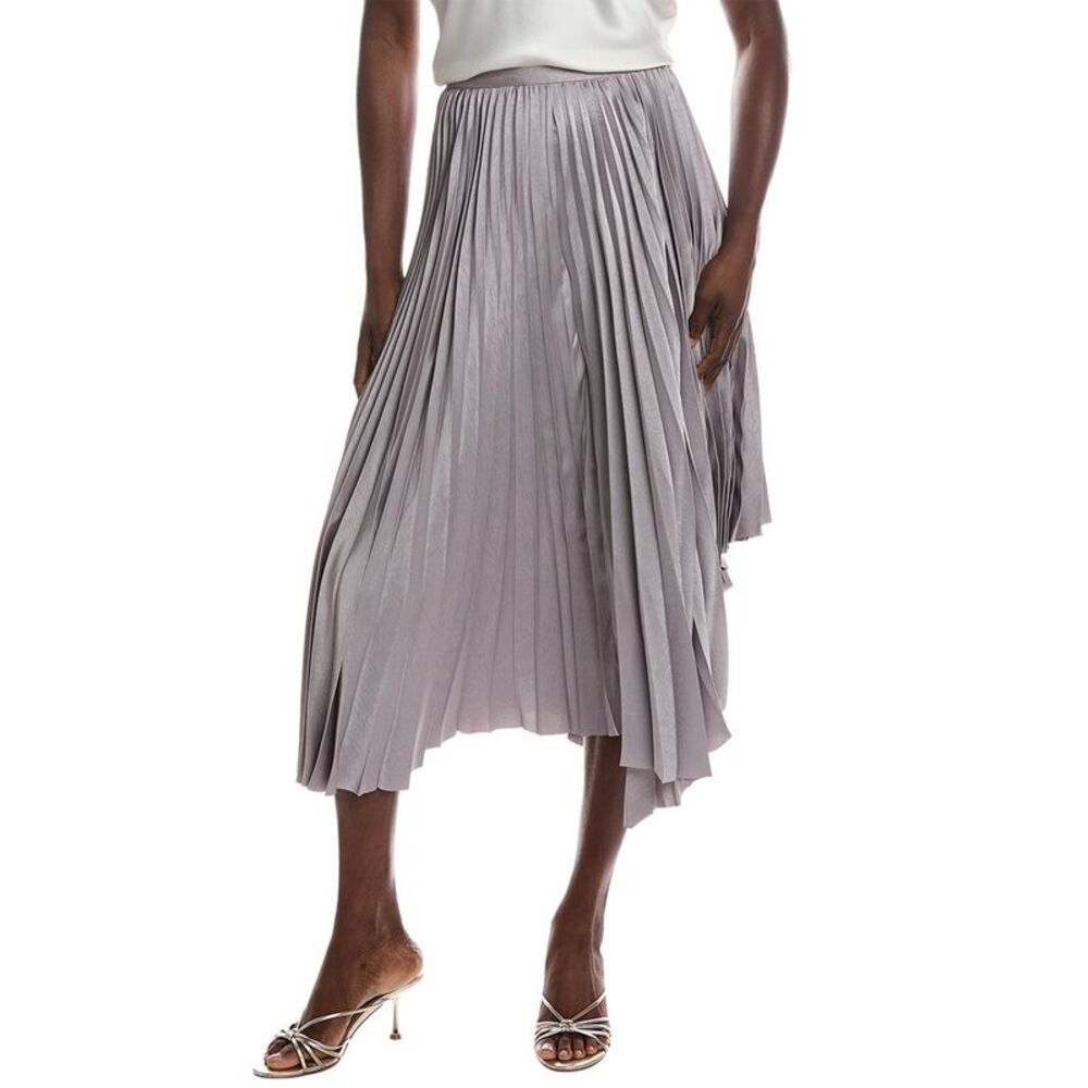 Hugo Boss Womens Boss  Vlantel Pleated Midi Skirt, Purple